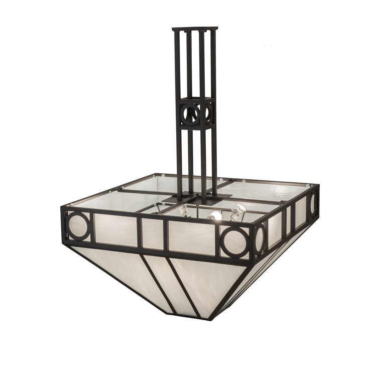 Oil Rubbed Bronze 9-Light Geometric LED Chandelier