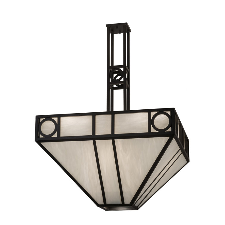 Oil Rubbed Bronze 9-Light Geometric LED Chandelier