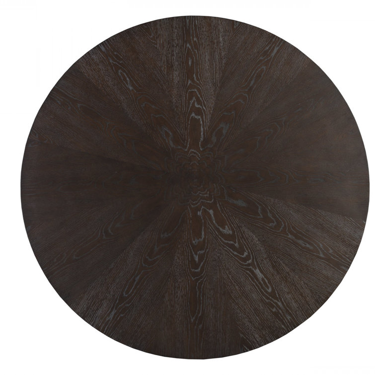 54" Brown Reclaimed Wood Round Dining Table