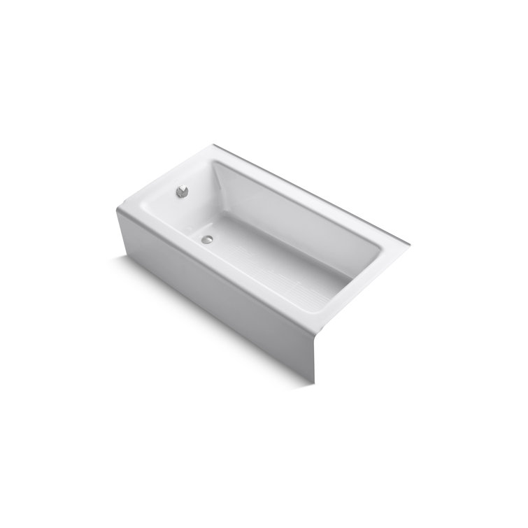 Bellwether 60-Inch White Cast Iron Alcove Bathtub
