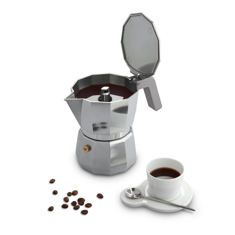 Aluminum 1-Cup Moka Espresso Coffee Maker