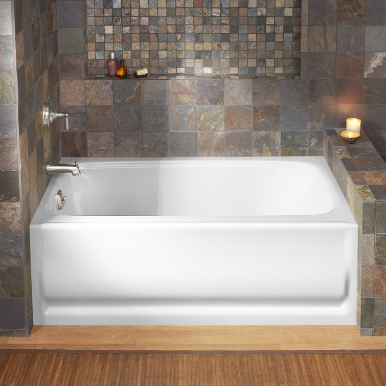 Bancroft 60" White Acrylic Alcove Bath with Apron