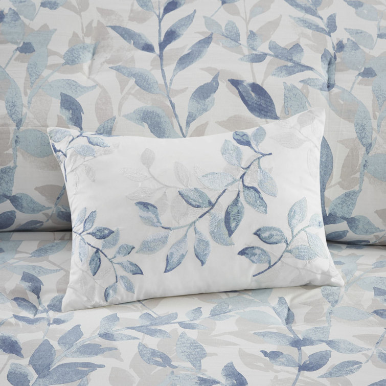 Blue Twin Microfiber Reversible Bed in a Bag Set