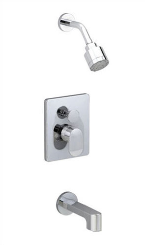 Chrome Modern Pressure Balance Shower Valve Kit
