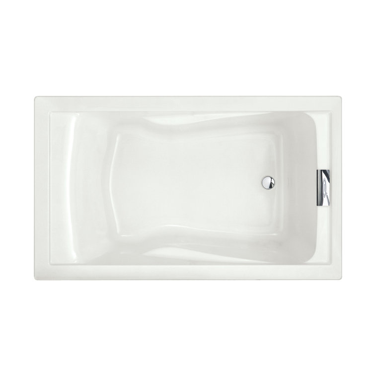Evolution 60'' x 36'' White Acrylic Drop-In Soaking Bathtub
