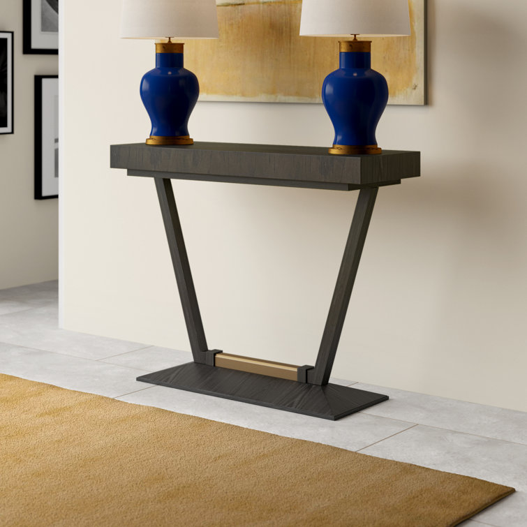 Theodore European Ash Ardoise Finish Rectangular Console Table