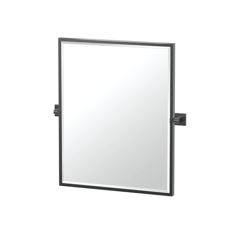 Elevate Classic Brass Framed Beveled Bathroom Vanity Mirror 32.5''