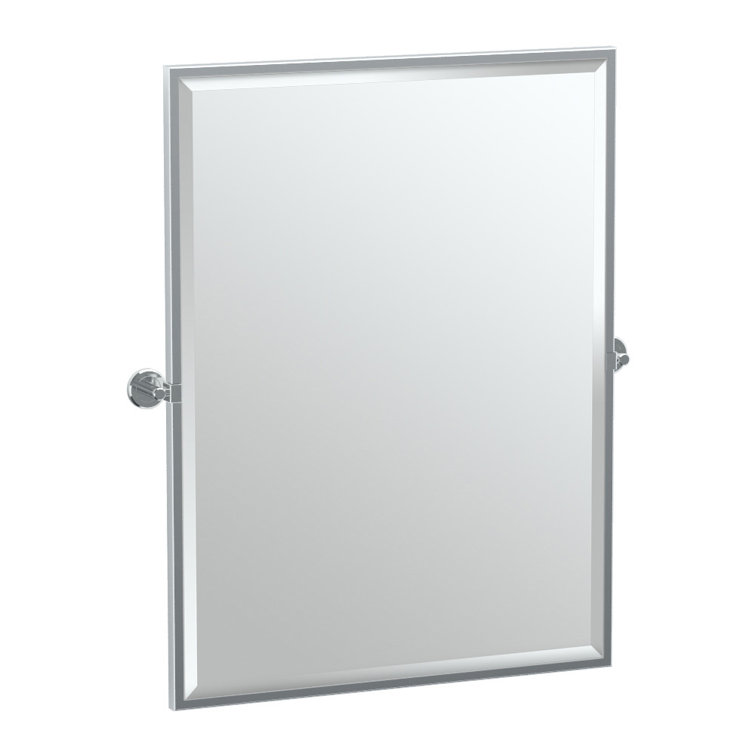 Elegant Latitude II Matte Black Metal Bathroom Vanity Mirror