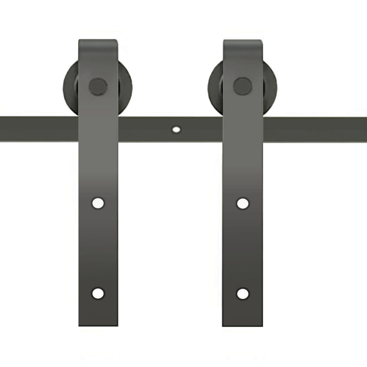 84" Unfinished Knotty Pine Interior Barn Door with K-Bar Design