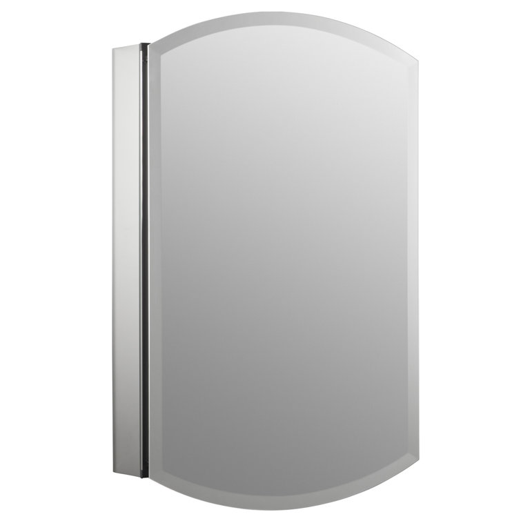 Archer 20" x 31" Frameless Aluminum and Glass Medicine Cabinet