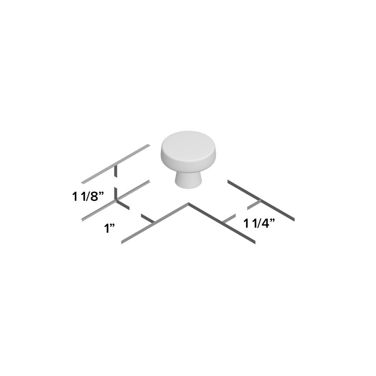 Golden Champagne Round Cabinet Knob with Mounting Hardware