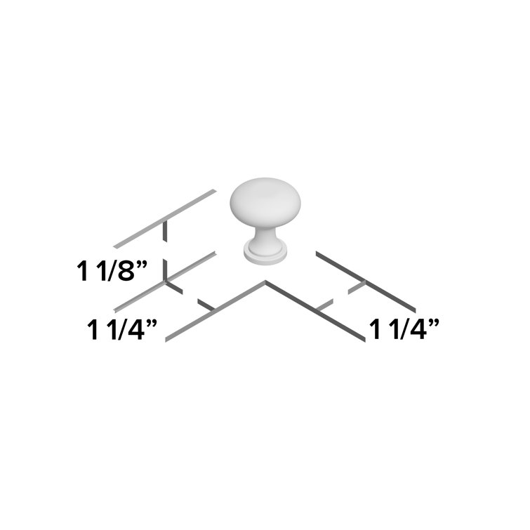 Oil Rubbed Bronze Round Cabinet Knob with Mounting Hardware