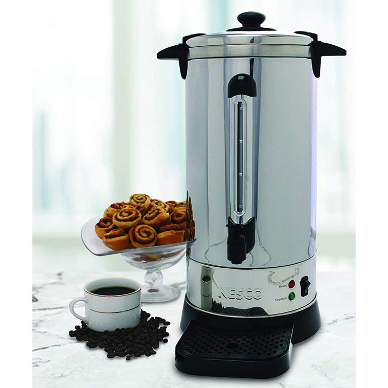 Nesco 50-Cup Stainless Steel Coffee Urn with Locking Lid