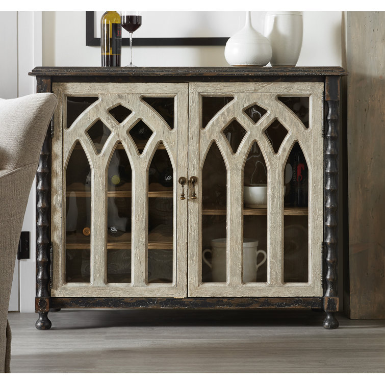 Ciao Bella Black and Cream Transitional Bar Cabinet