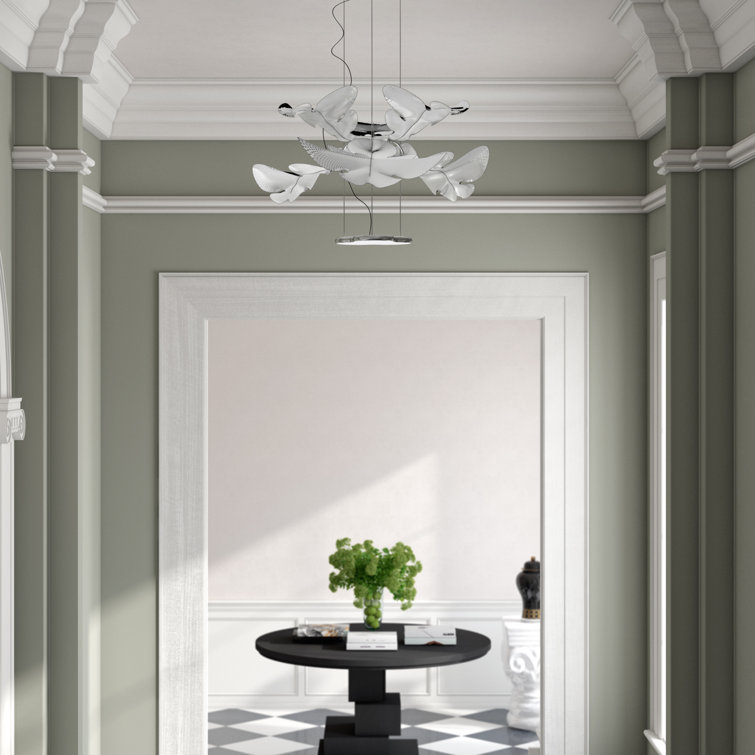 Elegant Aluminum Double-Tier LED Suspension Lamp in White