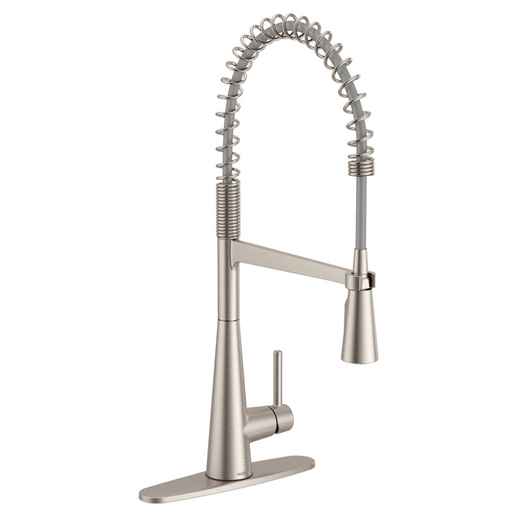Spot Resist Stainless Steel Single Handle Pull Down Kitchen Faucet