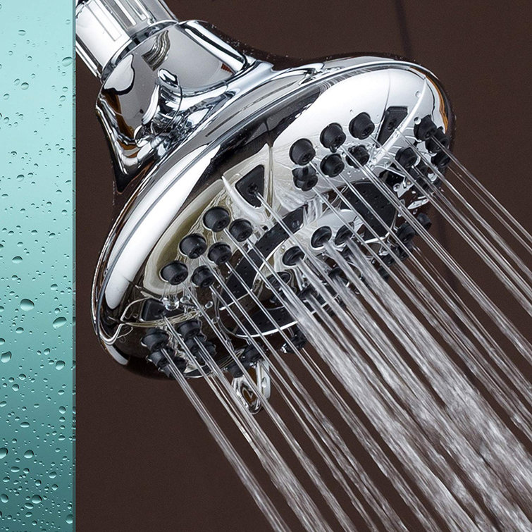 Chrome Handheld Wall Mounted Shower Head with Multiple Settings