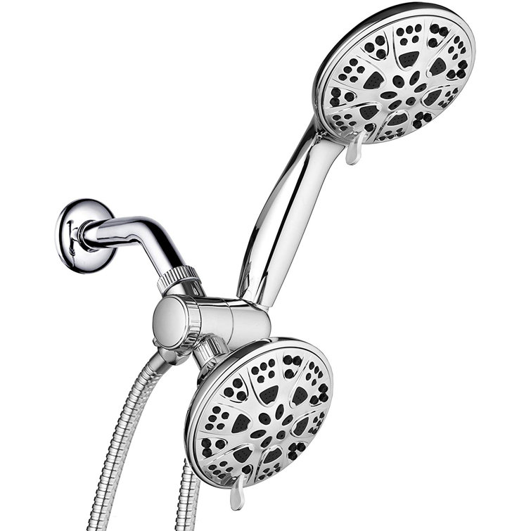 Chrome Dual Head 5" Handheld and Fixed Shower Combo