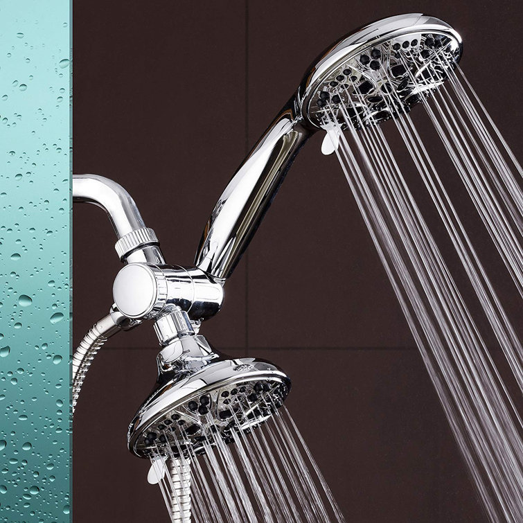 Chrome Dual Head 5" Handheld and Fixed Shower Combo