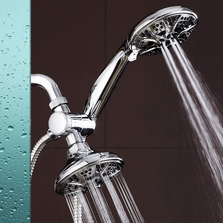 Chrome Dual Head 5" Handheld and Fixed Shower Combo