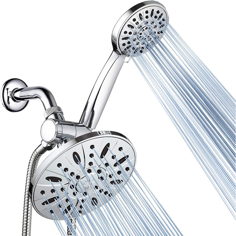 Chrome Dual Head High Pressure Rainfall Shower Combo