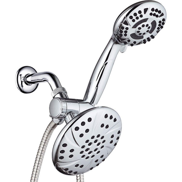 Chrome Dual Head Handheld and Rain Shower Combo