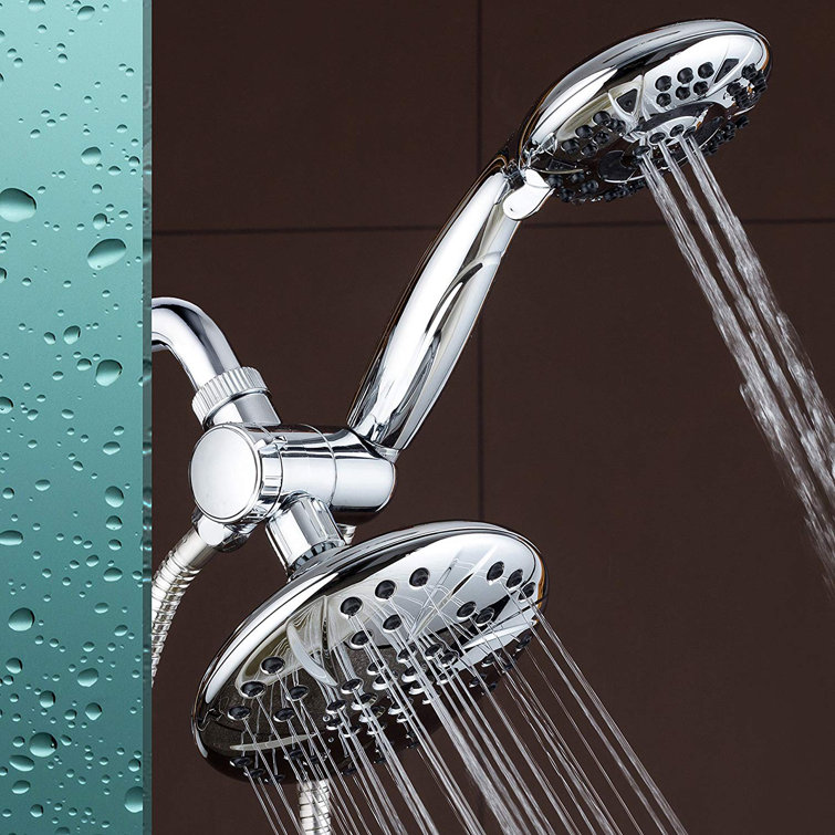 Chrome Dual Head Handheld and Rain Shower Combo