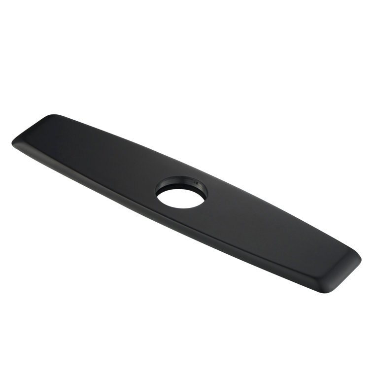 Matte Black Metal Kitchen Faucet Deck Plate