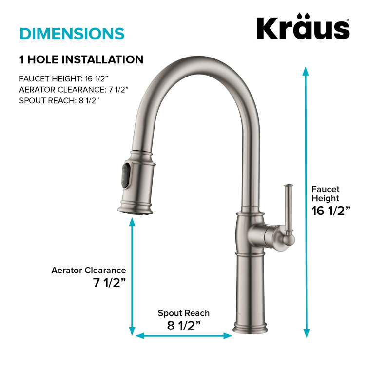 Sellette Pull Down Single Handle Kitchen Faucet
