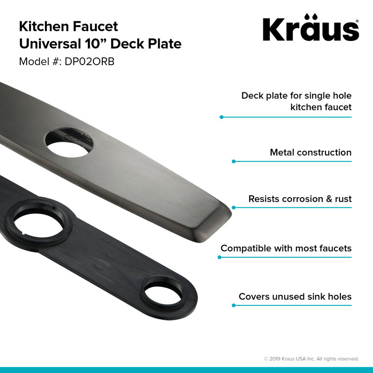 Oil Rubbed Bronze Kitchen Faucet Deck Plate