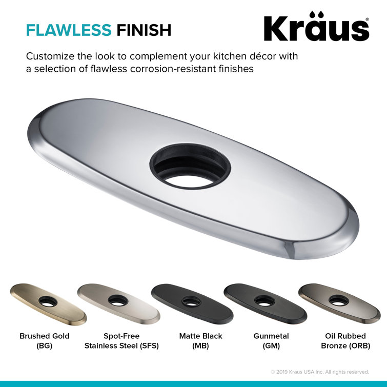 Chrome Bathroom Faucet Deck Plate Cover