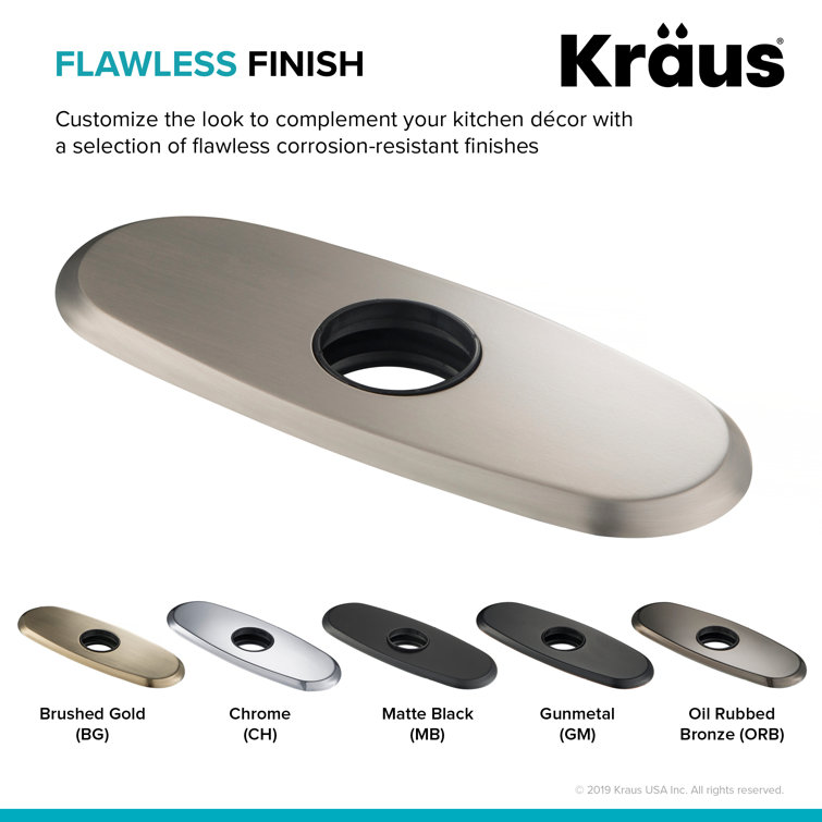 Spot Free Stainless Steel Bathroom Faucet Deck Plate
