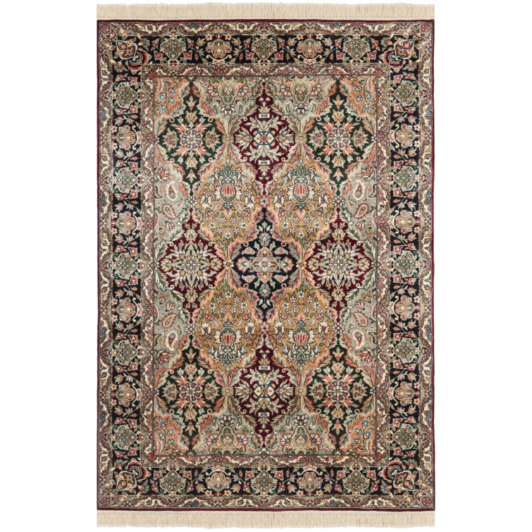 Handmade Traditional Multi-Color Wool Floral Area Rug