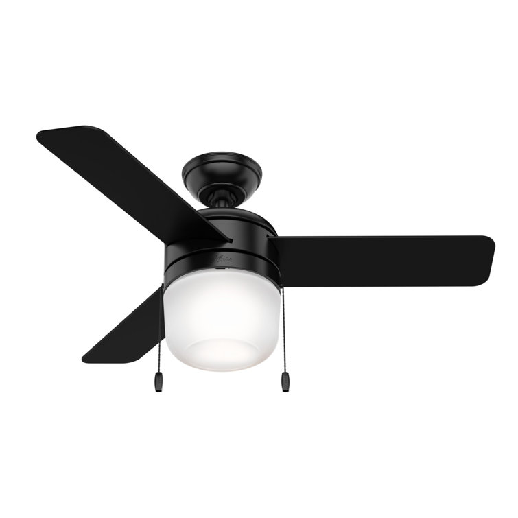 Scandinavian-Inspired Matte Black 42" LED Ceiling Fan with Remote and Reversible Blades