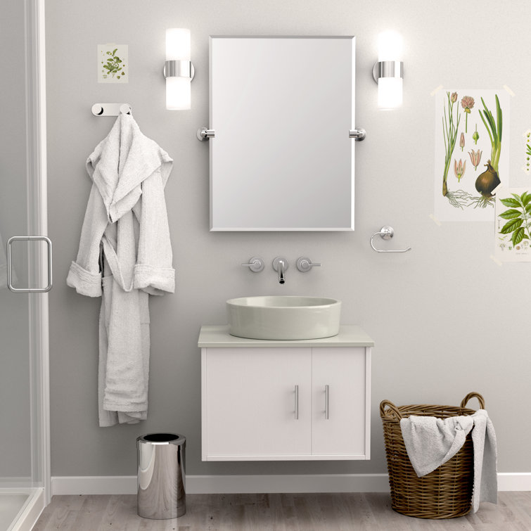 Chrome Modern Double Prong Wall Hook