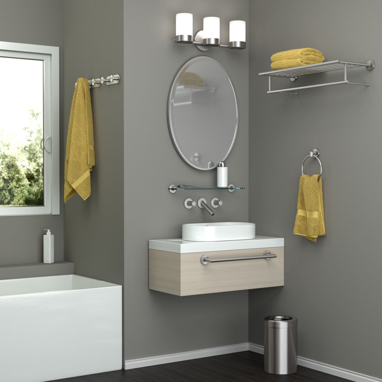 Satin Nickel Triple Hook Wall Mounted Rack