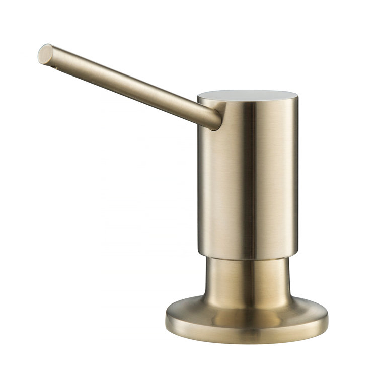 Brushed Brass Kitchen Soap and Lotion Dispenser