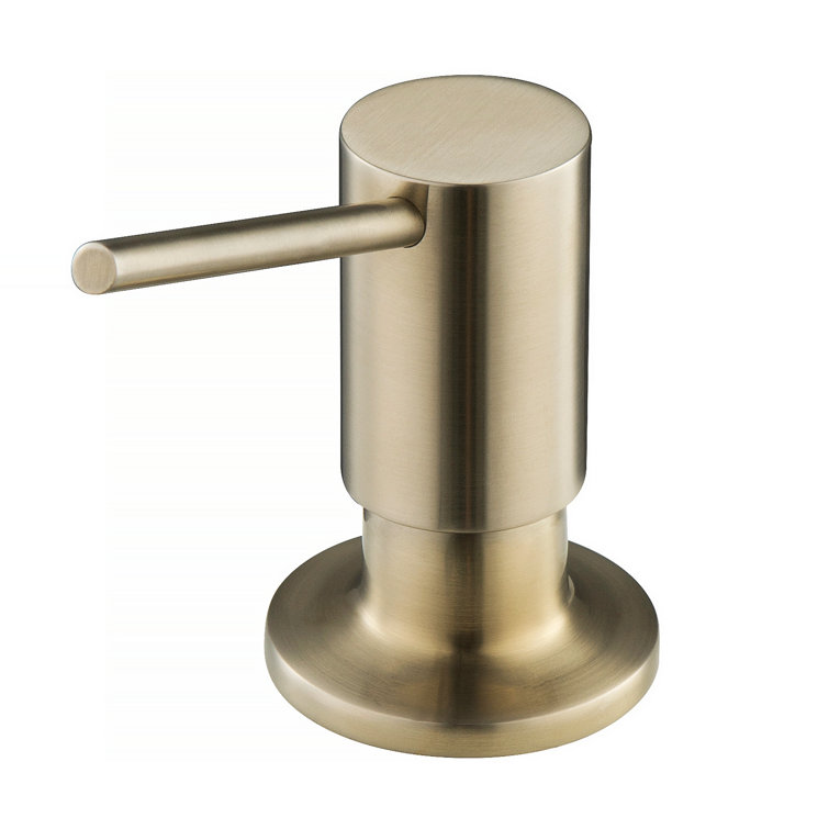 Brushed Brass Kitchen Soap and Lotion Dispenser