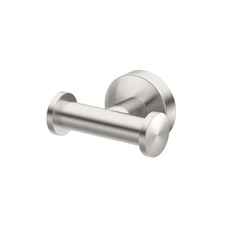 Satin Nickel Wall Mounted Double Robe Hook