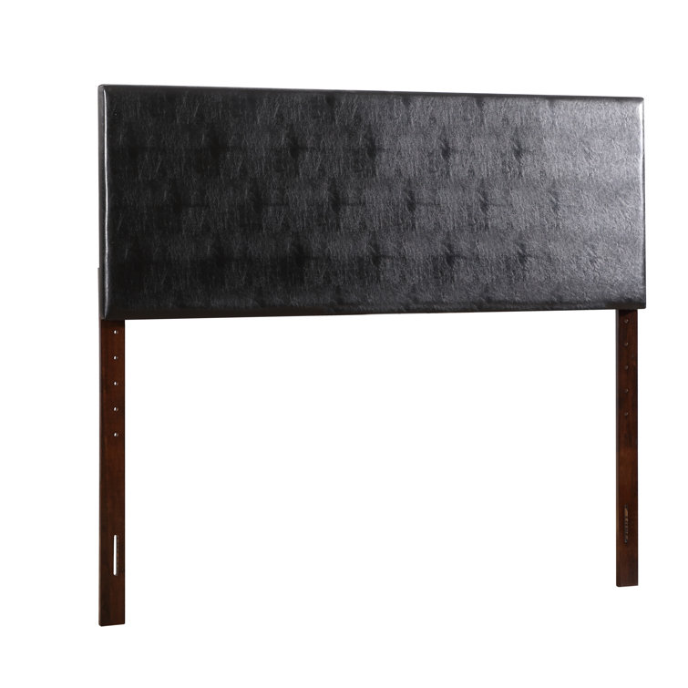 Black Faux Leather Upholstered Twin Headboard