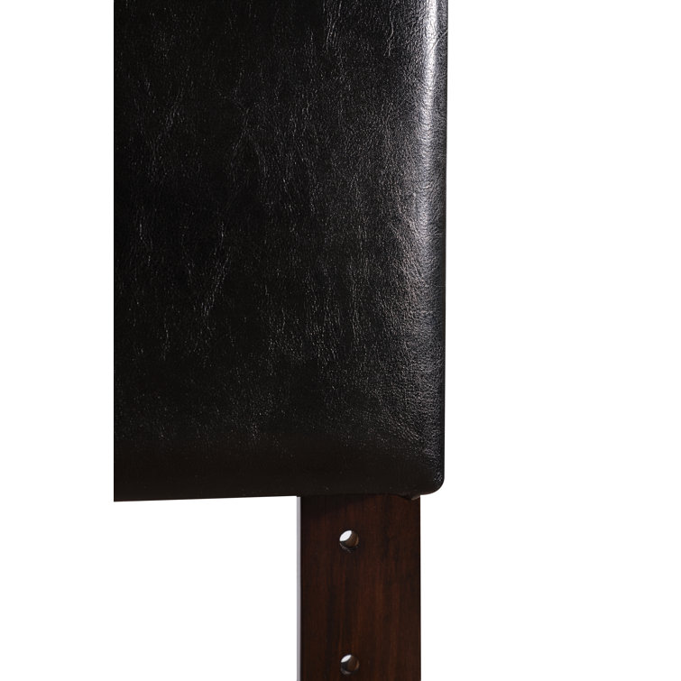 Black Faux Leather Upholstered Twin Headboard