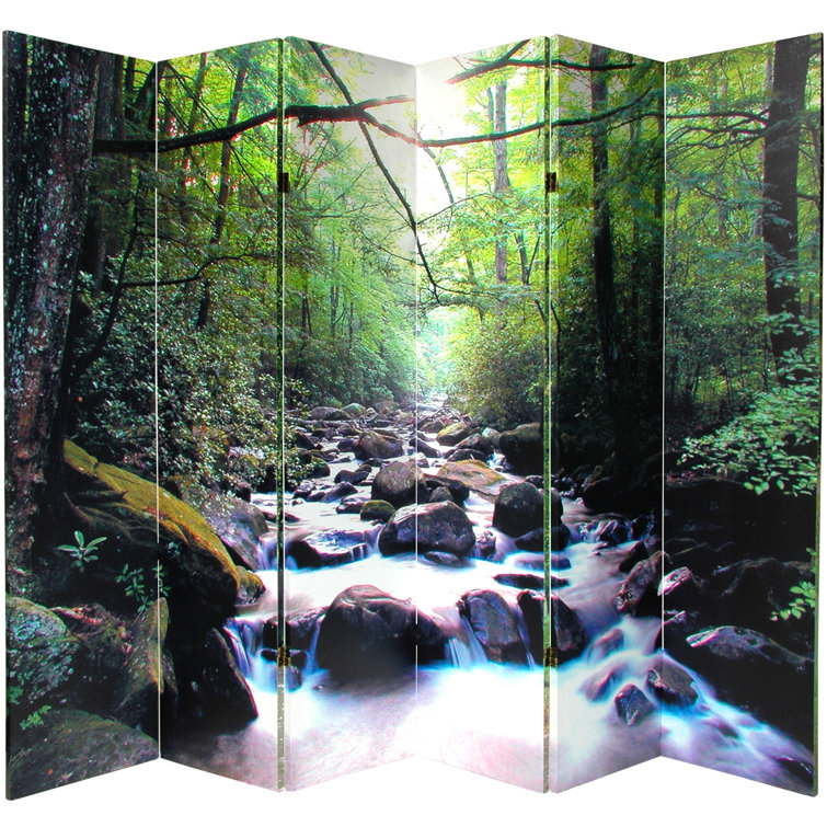Path of Life 6-Panel Double Sided Canvas Room Divider