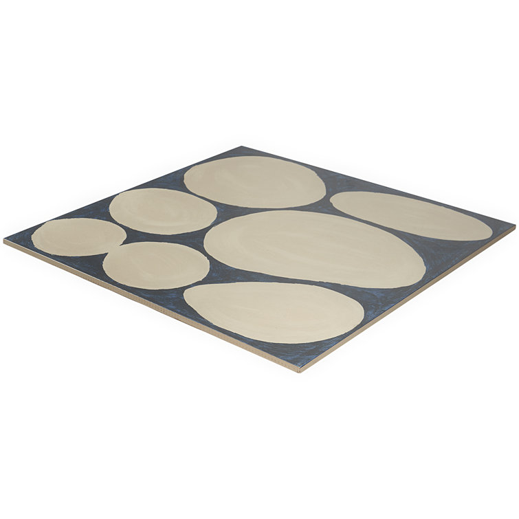 Kaa Large Format Blue and Beige Porcelain Floor Tile