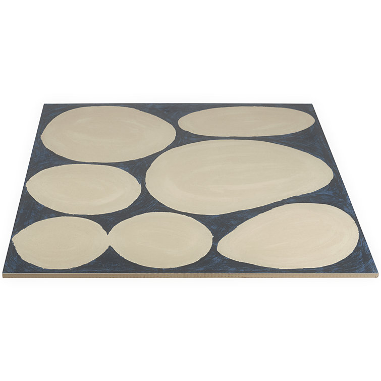 Kaa Large Format Blue and Beige Porcelain Floor Tile