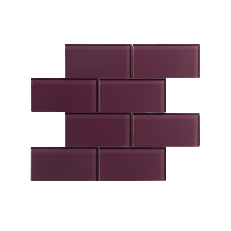 Premium 3" x 6" Straight Edge Glass Mosaic Subway Tile