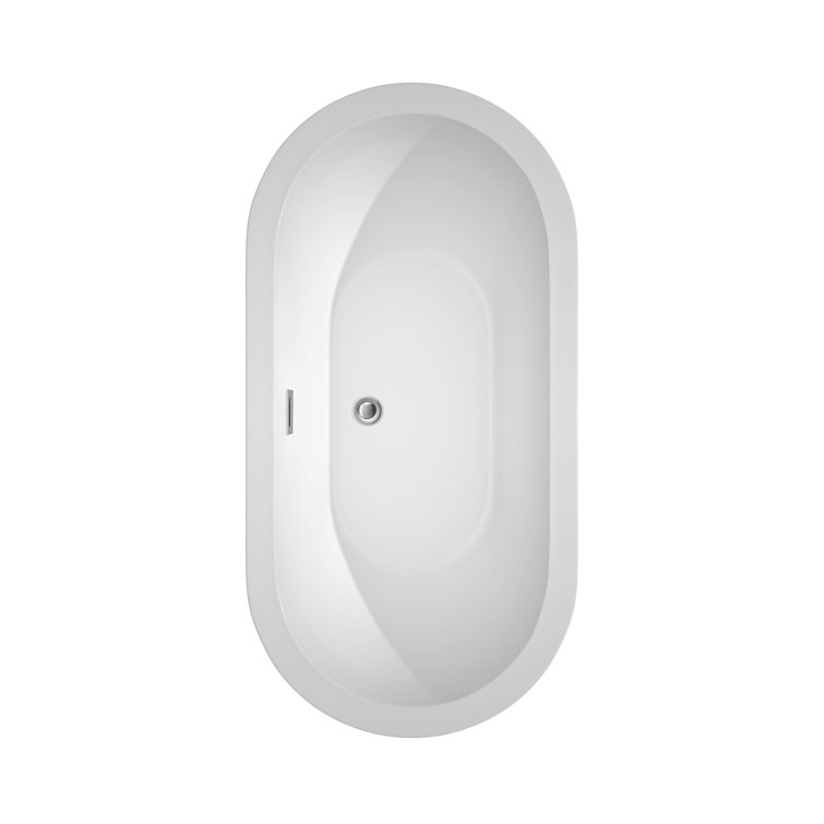 Soho 60'' White Acrylic Freestanding Soaking Bathtub
