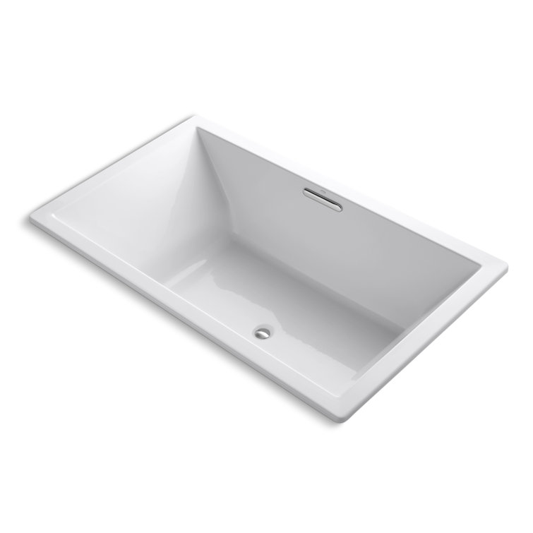White Acrylic 60" x 32" Drop-In Soaking Bathtub