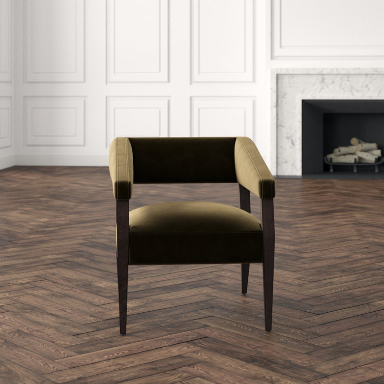 Surrey Olive Deep Seat Wood Accent Chair