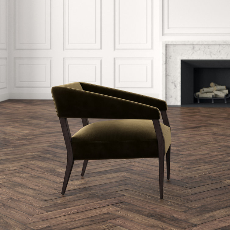 Surrey Olive Deep Seat Wood Accent Chair