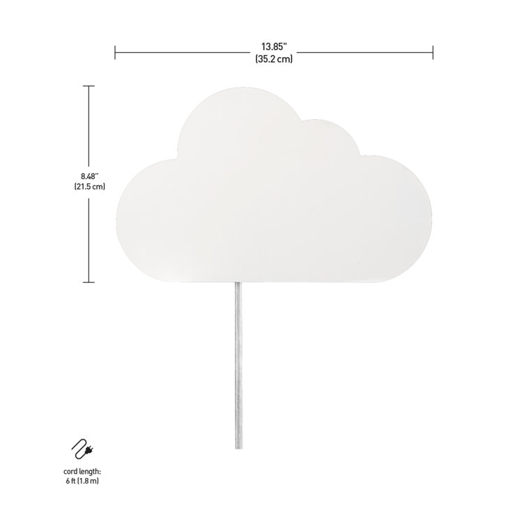 Nimbus Floating Cloud Matte White Plug-In Sconce